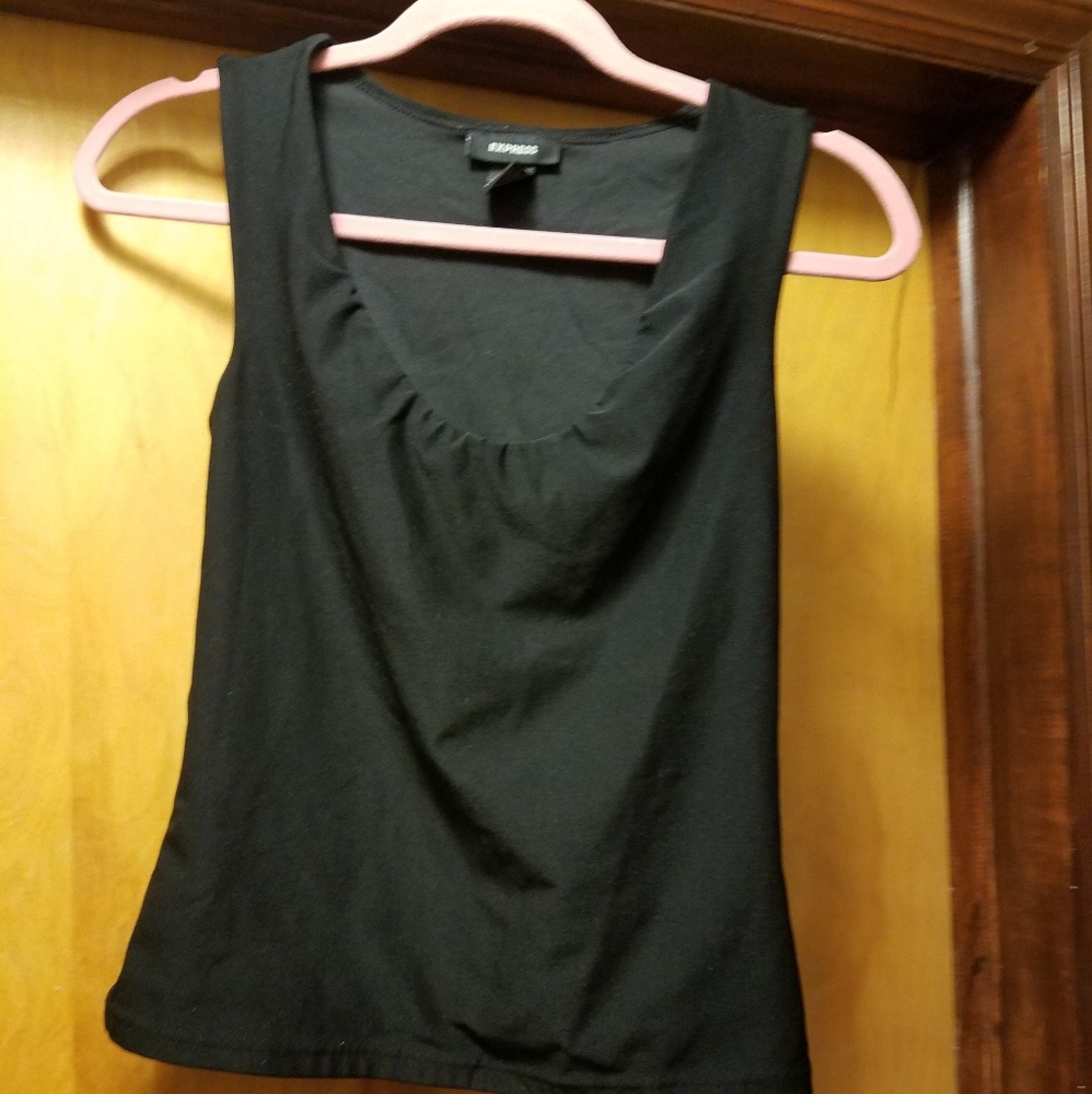 Black Express sleeveless scoopneck top S